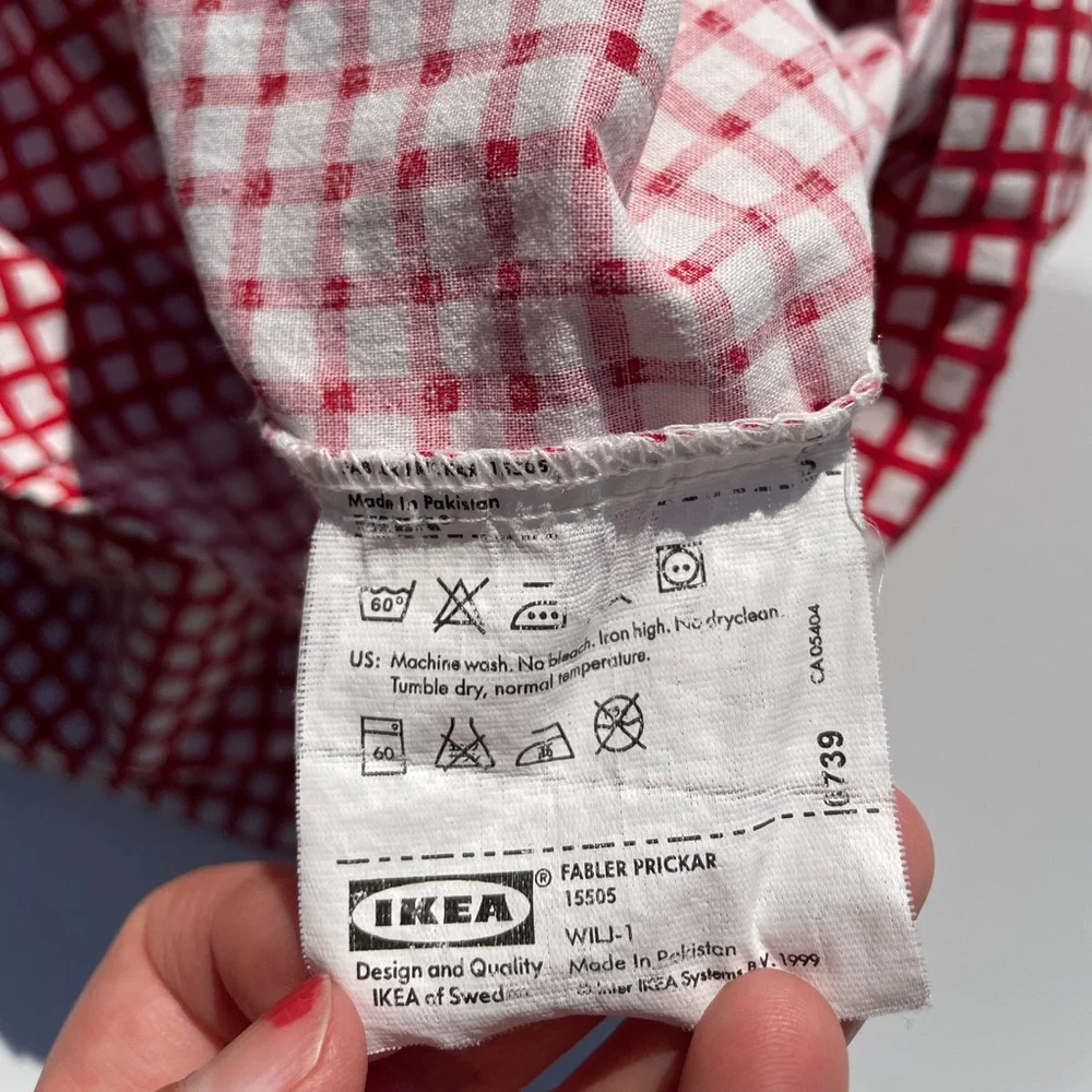 Red and White Checkered Standard IKEA Pillowcase